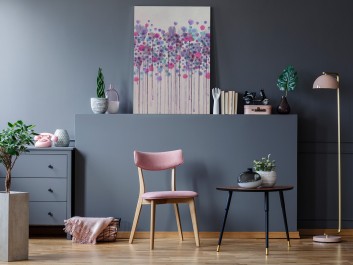 Kaligrafia mglistych wzruszeń - nowoczesny obraz na płótnie - 50x70 cm