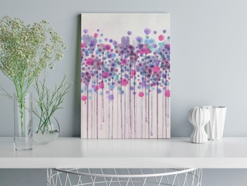 Kaligrafia mglistych wzruszeń - nowoczesny obraz na płótnie - 50x70 cm