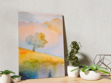 Jesienny sad - nowoczesny obraz na płótnie - 50x70 cm Jesienny sad - nowoczesny obraz na płótnie - 50x70 cm