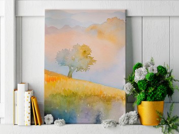 Jesienny sad - nowoczesny obraz na płótnie - 50x70 cm Jesienny sad - nowoczesny obraz na płótnie - 50x70 cm