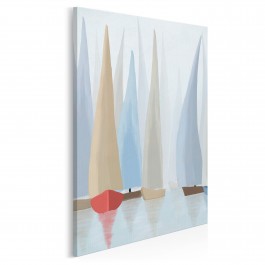 Błękitne regaty - nowoczesny obraz na płótnie - 50x70 cm