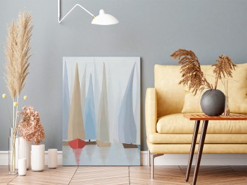 Błękitne regaty - nowoczesny obraz na płótnie - 50x70 cm