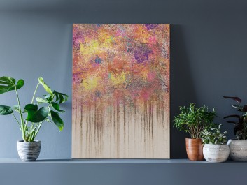 Z wnętrza do głębi - nowoczesny obraz na płótnie - 50x70 cm Z wnętrza do głębi - nowoczesny obraz na płótnie - 50x70 cm
