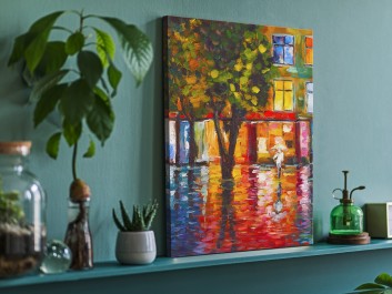 Płynący trotuar - nowoczesny obraz na płótnie - 50x70 cm Płynący trotuar - nowoczesny obraz na płótnie - 50x70 cm