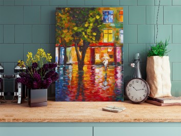 Płynący trotuar - nowoczesny obraz na płótnie - 50x70 cm Płynący trotuar - nowoczesny obraz na płótnie - 50x70 cm