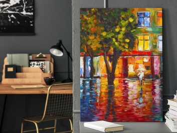 Płynący trotuar - nowoczesny obraz na płótnie - 50x70 cm Płynący trotuar - nowoczesny obraz na płótnie - 50x70 cm