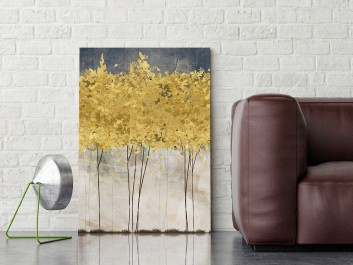 Złote żniwa - nowoczesny obraz na płótnie - 50x70 cm