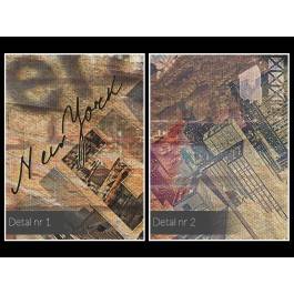 Kolaż z Nowym Jorkiem - nowoczesny obraz na płótnie - 120x80 cm