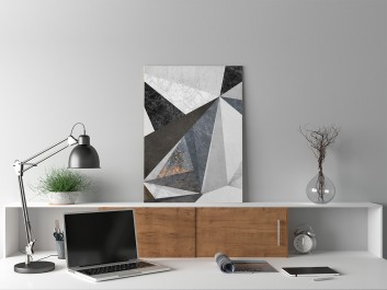 Betonowy las - nowoczesny obraz na płótnie - 50x70 cm