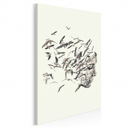 Uciekające myśli - nowoczesny obraz na płótnie - 50x70 cm