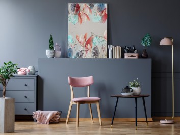 Zaczarowany ogród - nowoczesny obraz do sypialni - 50x70 cm