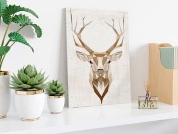 Jeleń szlachetny - nowoczesny obraz na płótnie - 50x70 cm