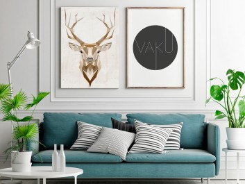 Jeleń szlachetny - nowoczesny obraz na płótnie - 50x70 cm