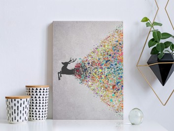 Gejzer ekspresji - nowoczesny obraz na płótnie - 50x70 cm