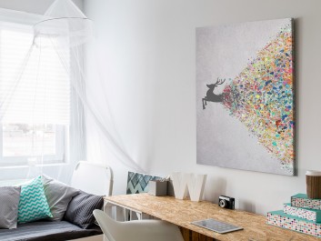 Gejzer ekspresji - nowoczesny obraz na płótnie - 50x70 cm