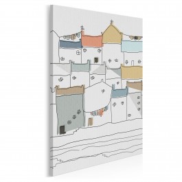 Zamki na piasku - nowoczesny obraz na płótnie - 50x70 cm