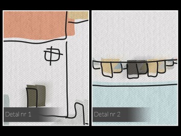 Zamki na piasku - nowoczesny obraz na płótnie - 50x70 cm