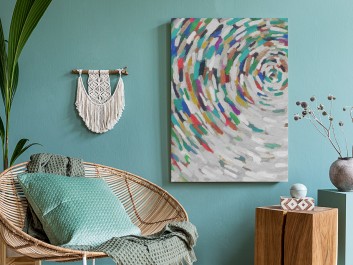 Alabastrowa tafla - nowoczesny obraz na płótnie - 50x70 cm Alabastrowa tafla - nowoczesny obraz na płótnie - 50x70 cm