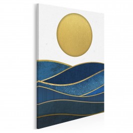 Atramentowe ukojenie - nowoczesny obraz do sypialni - 50x70 cm