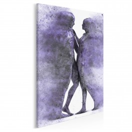 Metafizyka miłości we fioletach - nowoczesny obraz na płótnie - 50x70 cm Metafizyka miłości we fioletach - nowoczesny obraz na płótnie - 50x70 cm