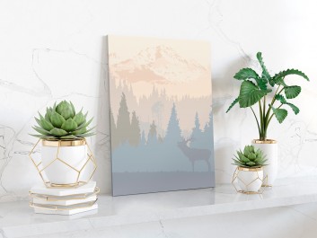 Serce Skandynawii - nowoczesny obraz na płótnie - 50x70 cm Serce Skandynawii - nowoczesny obraz na płótnie - 50x70 cm