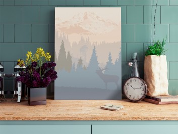 Serce Skandynawii - nowoczesny obraz na płótnie - 50x70 cm Serce Skandynawii - nowoczesny obraz na płótnie - 50x70 cm