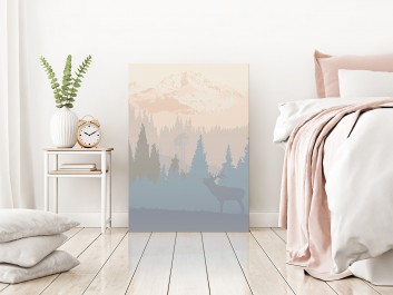 Serce Skandynawii - nowoczesny obraz na płótnie - 50x70 cm Serce Skandynawii - nowoczesny obraz na płótnie - 50x70 cm