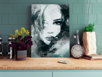 Dusza z antracytu - nowoczesny obraz na płótnie - 50x70 cm