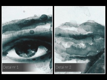 Dusza z antracytu - nowoczesny obraz na płótnie - 50x70 cm