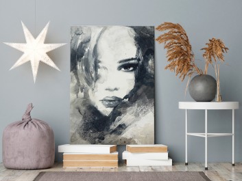 Dusza z antracytu - nowoczesny obraz na płótnie - 50x70 cm Dusza z antracytu - nowoczesny obraz na płótnie - 50x70 cm