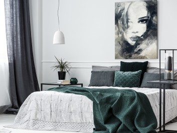 Dusza z antracytu - nowoczesny obraz na płótnie - 50x70 cm Dusza z antracytu - nowoczesny obraz na płótnie - 50x70 cm