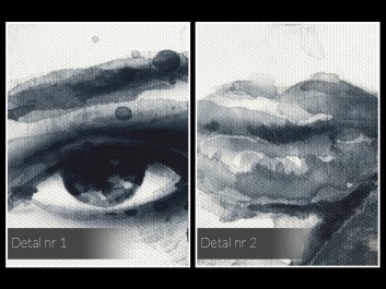Dusza z antracytu - nowoczesny obraz na płótnie - 50x70 cm Dusza z antracytu - nowoczesny obraz na płótnie - 50x70 cm