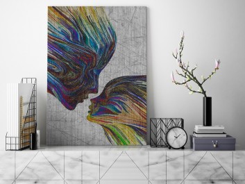 Taniec żywiołów - nowoczesny obraz na płótnie - 50x70 cm Taniec żywiołów - nowoczesny obraz na płótnie - 50x70 cm