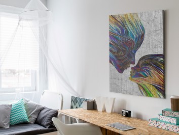 Taniec żywiołów - nowoczesny obraz na płótnie - 50x70 cm Taniec żywiołów - nowoczesny obraz na płótnie - 50x70 cm