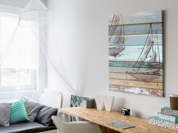 Wiatr w żagle - nowoczesny obraz na płótnie - 50x70 cm