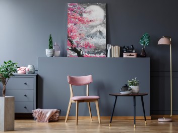 Święto Hanami - nowoczesny obraz na płótnie - 50x70 cm