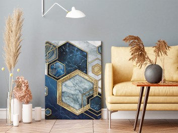 Szafirowy sygnet - nowoczesny obraz na płótnie - 50x70 cm