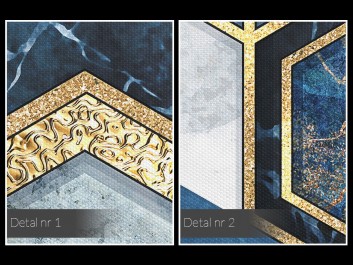 Szafirowy sygnet - nowoczesny obraz na płótnie - 50x70 cm