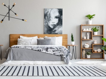 Dusza z antracytu w szarościach - nowoczesny obraz na płótnie - 50x70 cm