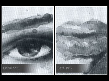 Dusza z antracytu w szarościach - nowoczesny obraz na płótnie - 50x70 cm