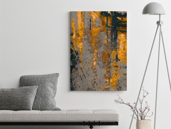 Odbicie słonecznego miasta - nowoczesny obraz na płótnie - 50x70 cm Odbicie słonecznego miasta - nowoczesny obraz na płótnie - 50x70 cm