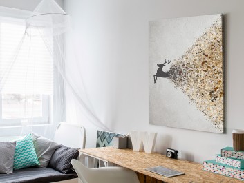 Krater ekstrawertyzmu - nowoczesny obraz na płótnie - 50x70 cm Krater ekstrawertyzmu - nowoczesny obraz na płótnie - 50x70 cm