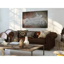 Rycerz nocy - nowoczesny obraz na płótnie - 120x80 cm Rycerz nocy - nowoczesny obraz na płótnie - 120x80 cm
