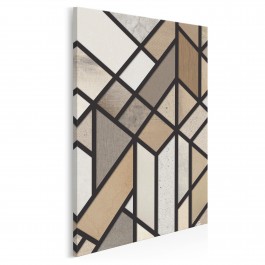 Modne beże, brązy i kremy - nowoczesny obraz na płótnie - 50x70 cm
