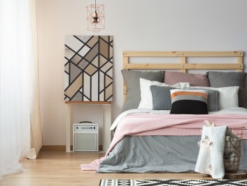 Modne beże, brązy i kremy - nowoczesny obraz na płótnie - 50x70 cm