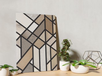 Modne beże, brązy i kremy - nowoczesny obraz na płótnie - 50x70 cm