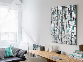 Nordyckie legendy - nowoczesny obraz do sypialni - 50x70 cm