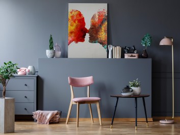 Kolory miłości - nowoczesny obraz na płótnie - 50x70 cm Kolory miłości - nowoczesny obraz na płótnie - 50x70 cm