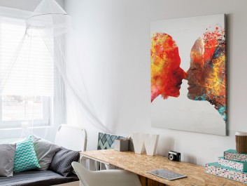 Kolory miłości - nowoczesny obraz na płótnie - 50x70 cm Kolory miłości - nowoczesny obraz na płótnie - 50x70 cm