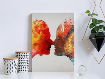 Kolory miłości - nowoczesny obraz na płótnie - 50x70 cm Kolory miłości - nowoczesny obraz na płótnie - 50x70 cm